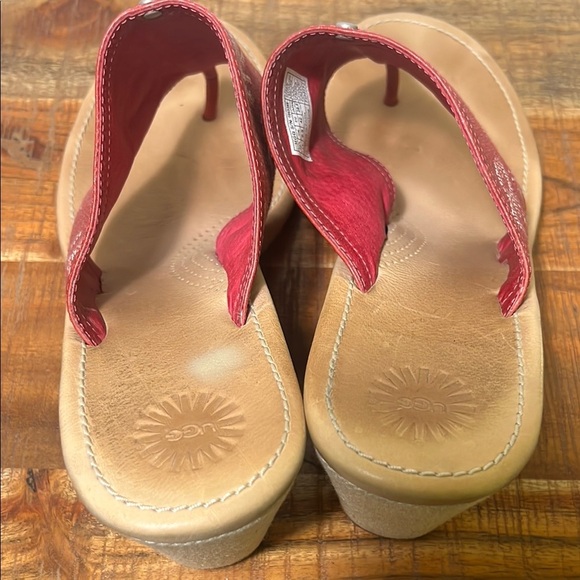 Ugg Pink Solena Wedge Sandals, Women’s 11 - Picture 5 of 6